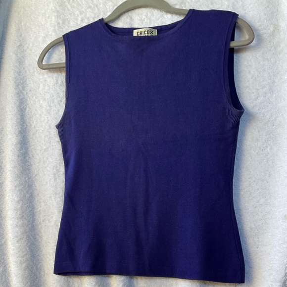 Chico’s Design Women’s Fashion Sleeveless Tank;EUC; L/12 - Picture 3 of 9